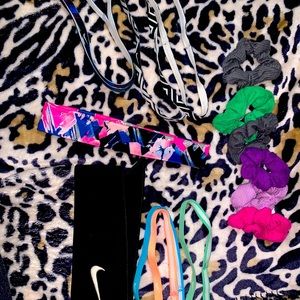 Scrunchies and Nike headbands